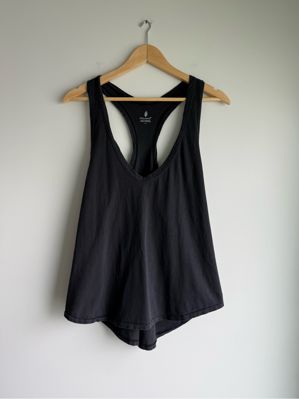 Free People Movement Black Oversized Racerback Tank Top Size L